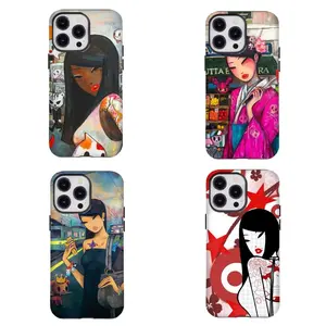 Y2k Fashion  T-To.ki.doki girl Phone Case Brown Skin Girl Phone Case Compatible for iPhone 17Promax 16 15 14 13 12 11 and for Samsung Galaxy S21-S25 Perfect Gift for Gifts For Girl Women