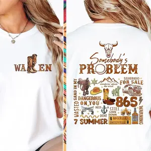 Wallen Western Country Music T-shirt Casual Streetwear Styles Trendy Gifts Country Music Shirt, Gift For Fan, Vintage Graphic Tee, 100% Cotton Unisex Shirt, Menswear Tops