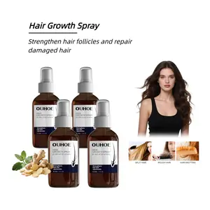 Hair Growth Spray: Promotes healthy growth, nourishes scalp, strengthens weak hair.Lightweight spray formula-fast-absorbing, works for all hair types, ideal for daily use. Haircare Peppermint Repair thickening products woman regrowth， frizz free