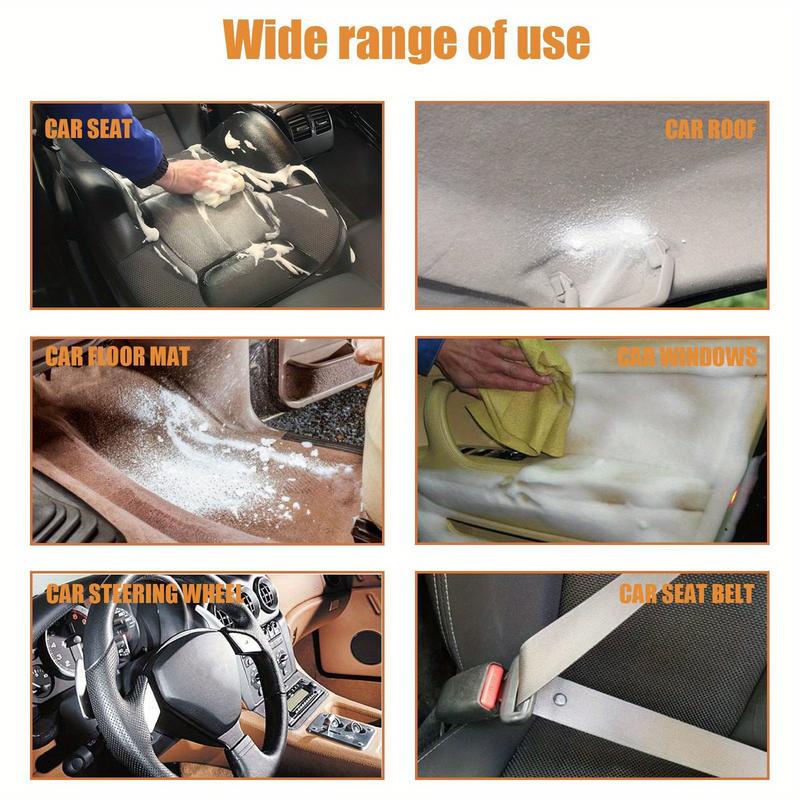 1set Car Multi-Purpose Foam Cleaner - Interior Steering Wheel Plastic Fabric Seat Stain Cleaner - For All Car Interiors - Suitable for Everyday Use - Perfect Gift for Car Enthusiasts