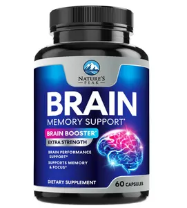Brain Memory Supplement Pills - 3X Strength Nootropics for Concentration, Clarity & Focus Support - Brain Health Cognitive Vitamins with Bacopa, Phosphatidylserine & DMAE, Brain Booster, 60 Capsules