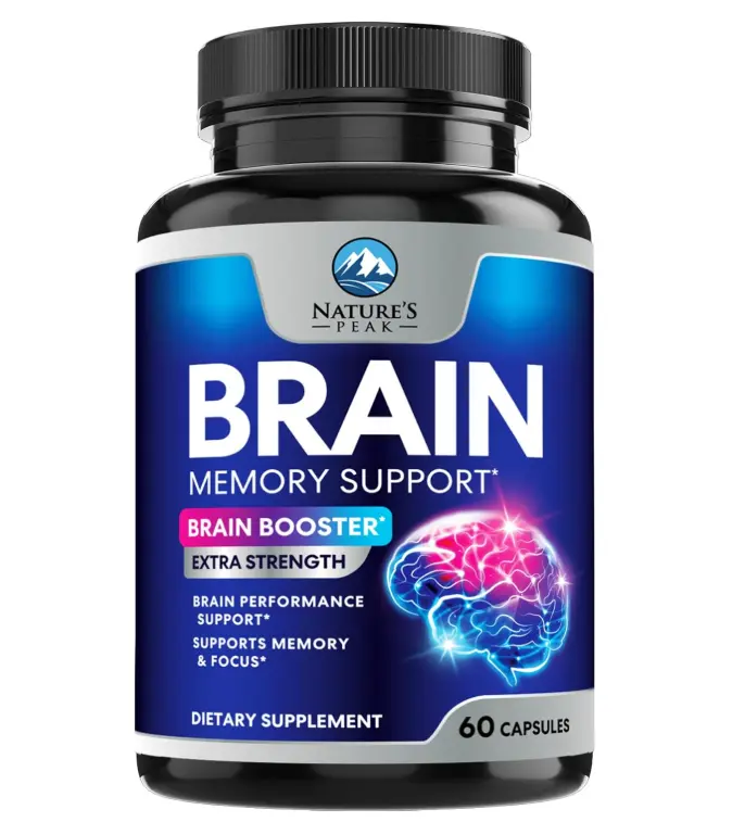 Brain Memory Supplement Pills - 3X Strength Nootropics for Concentration, Clarity & Focus Support - Brain Health Cognitive Vitamins with Bacopa, Phosphatidylserine & DMAE, Brain Booster, 60 Capsules