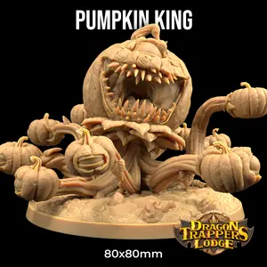 Pumpkin King Patch Halloween Harvest Moon Festival | The Dragon Trappers Lodge | 32mm Scale | Miniature TTRPG Mini DnD Dungeons Dragons Wargaming