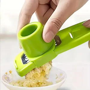 Garlic Press, Manual Garlic Press, 1 Count Multifunctional Garlic Mincer & Crusher with Handle, Garlic Presser