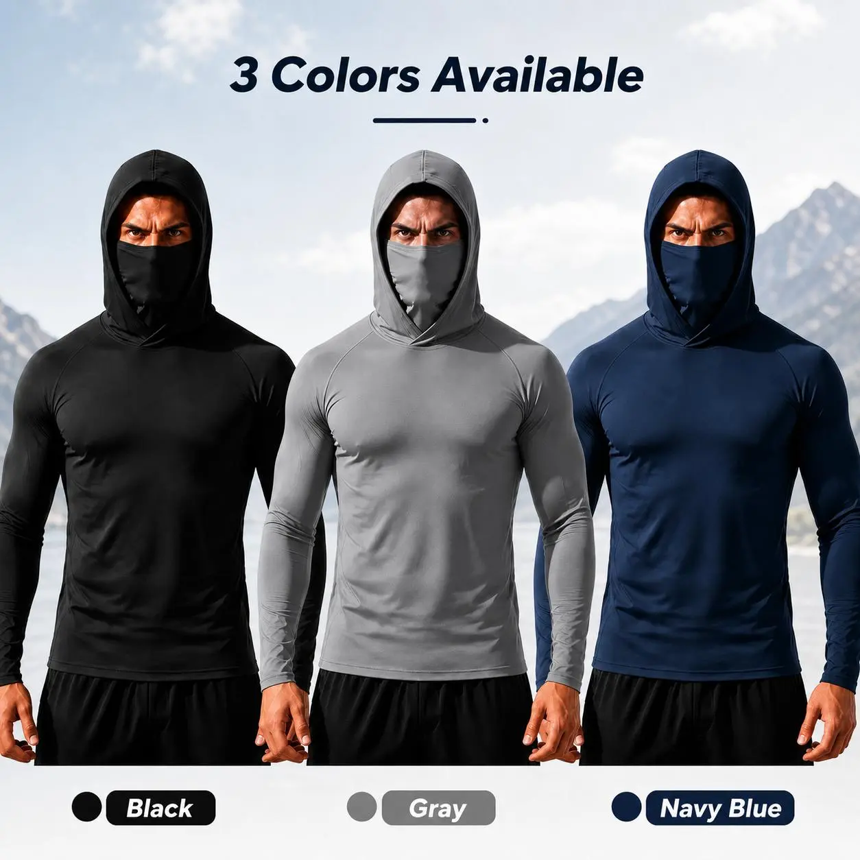 Pack of 3(1 Black+1 Gray+1 Blue)