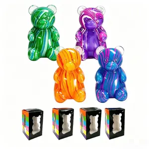 1/4 Piece Flowing Q Elastic Bear Sensory Stress Relief Toy, Jelly-Like Filling, Soft Squishy Sensory, Squeeze Relax Toy, Birthday Gift, Gift Bag Filler