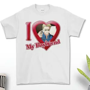 I Love My Boyfriend Kento Nanami T-Shirt – Heartfelt Commander in Heart Meme for Jujutsu Kaisen Fans Celebrating Duty, Devotion, and Fandom Romance