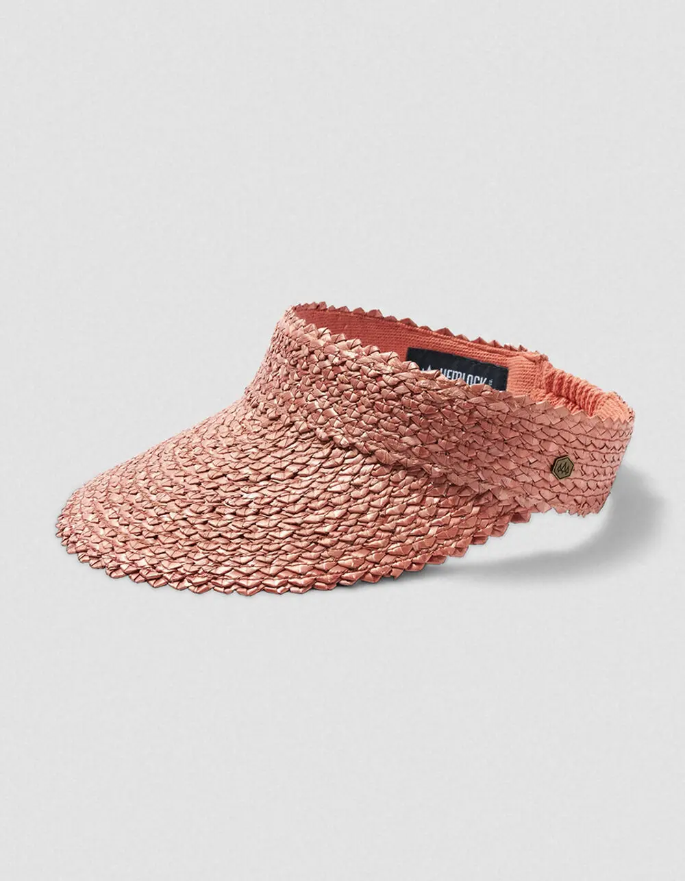 HEMLOCK HAT CO.  Womens Capri Straw Visor, Pink