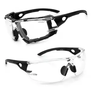 UKNOW Photochromic Safety Glasses for Adults, Impact-Resistant ANSI Z87.1 Certified Protective Eyewear for Work & Outdoor – Removable Foam Lining