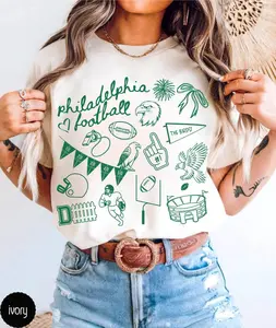 Philadelphia Comfort Colors Shirt, Cute Trendy Philly Football Shirt, Philadelphia Game Day Shirt, Gift for Philadelphia Fan