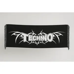 Techno Unisex Black Pashmina