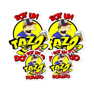 Mexican-Themed TAZO DORADO Funny Parody Sticker Pack – 10 Pieces of Hilarious Vinyl Decals Decor Decorative Decor Decorative Art Colorful Paper Material