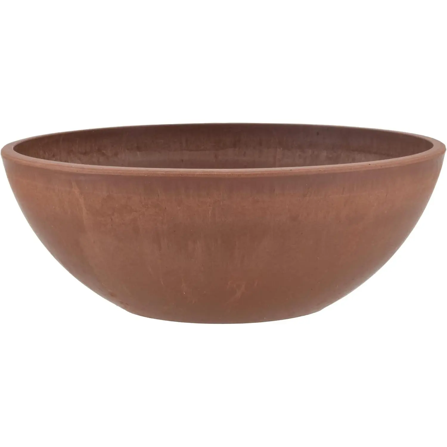 10-Inch Shallow Terra Cotta Garden Bowl – Low Planter for Succulents, Bonsai, Fairy Gardens, and Herbs