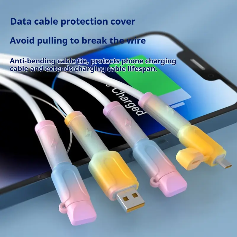 Data cable protective cover, charging cable protective cover, anti-break connector protective cover, suitable for IOS and Android phone charging cables Data cable protective cover, charging cable protective cover, anti-break connector protective cover, suitable for IOS and Android phone charging cables