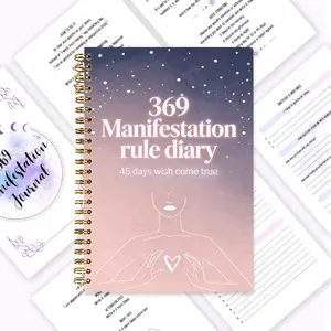 369 Manifestation Plan Notebook, Numerology + Attraction Law, Gratitude Record Multi-functional Diary, Emotional Healing & Self-Care, Essential for Spiritual Growth, Emotional Release, Spiritual Rituals, Accelerate the Realization of Your Wishes within 45