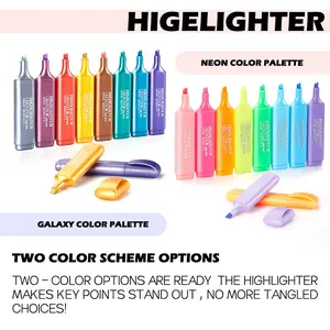 Flash Metallic Color Fluorescent Pen, Student Highlighter Marker, Colored Marking Pens, High-Gloss Slanted Tip, Sparkle Powder Pen
