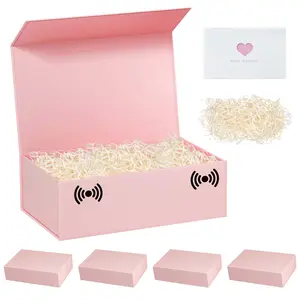 Gift Box,10.7'x7'x2.8' Gift Boxes with Magnetic Lids for Presents Closure Gift Packing for Birthday,Christmas, Halloween,Wedding,Bridal Gifts Pink