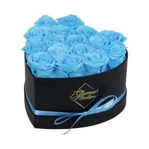 Immortal Love Black Heart | 16 Tiffany Roses Bouquet Box Immortal Love Black Heart | 16 Tiffany Roses Bouquet Box