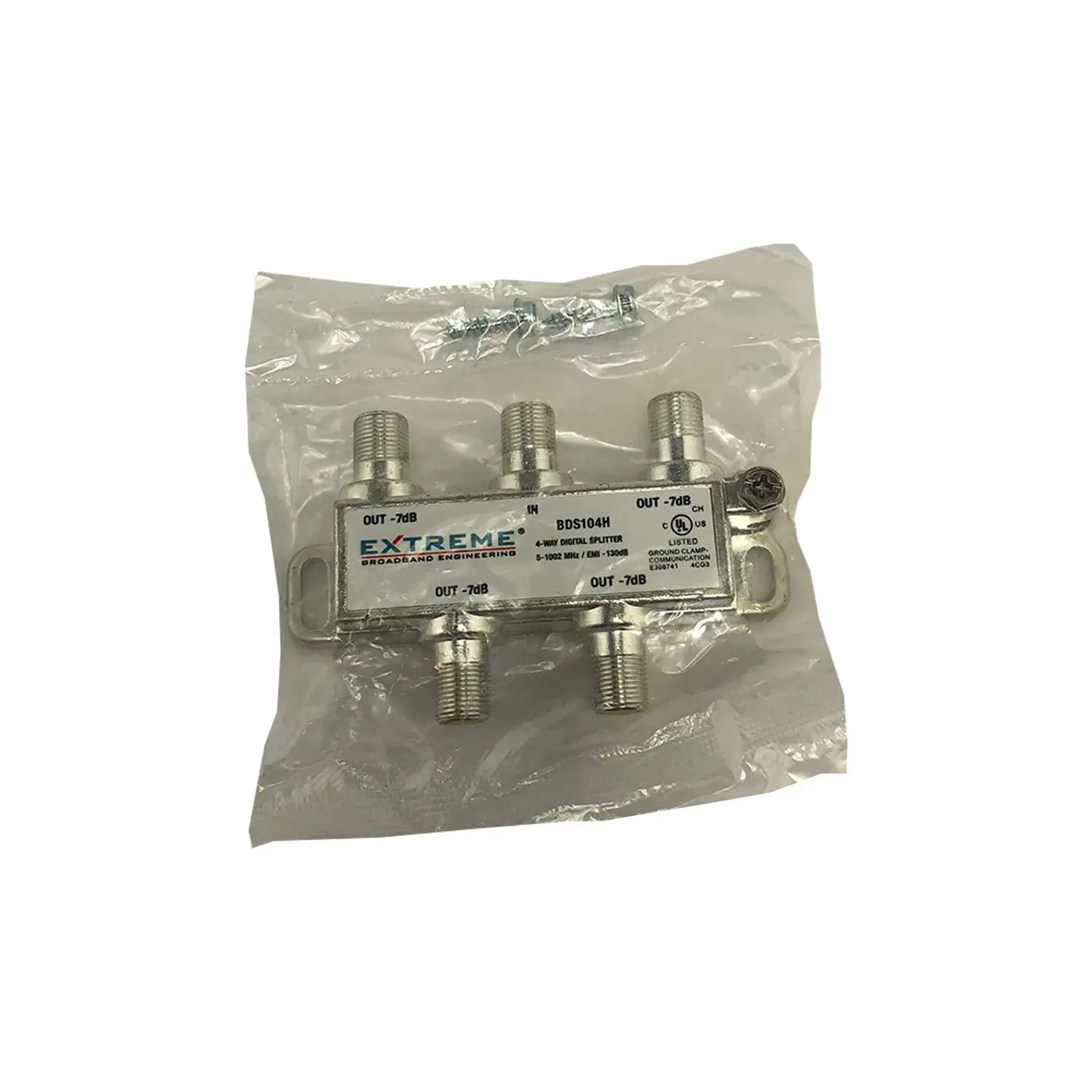 Extreme Broadband BDS104H 4-Way HD Digital High Performance Coax Cable Splitter