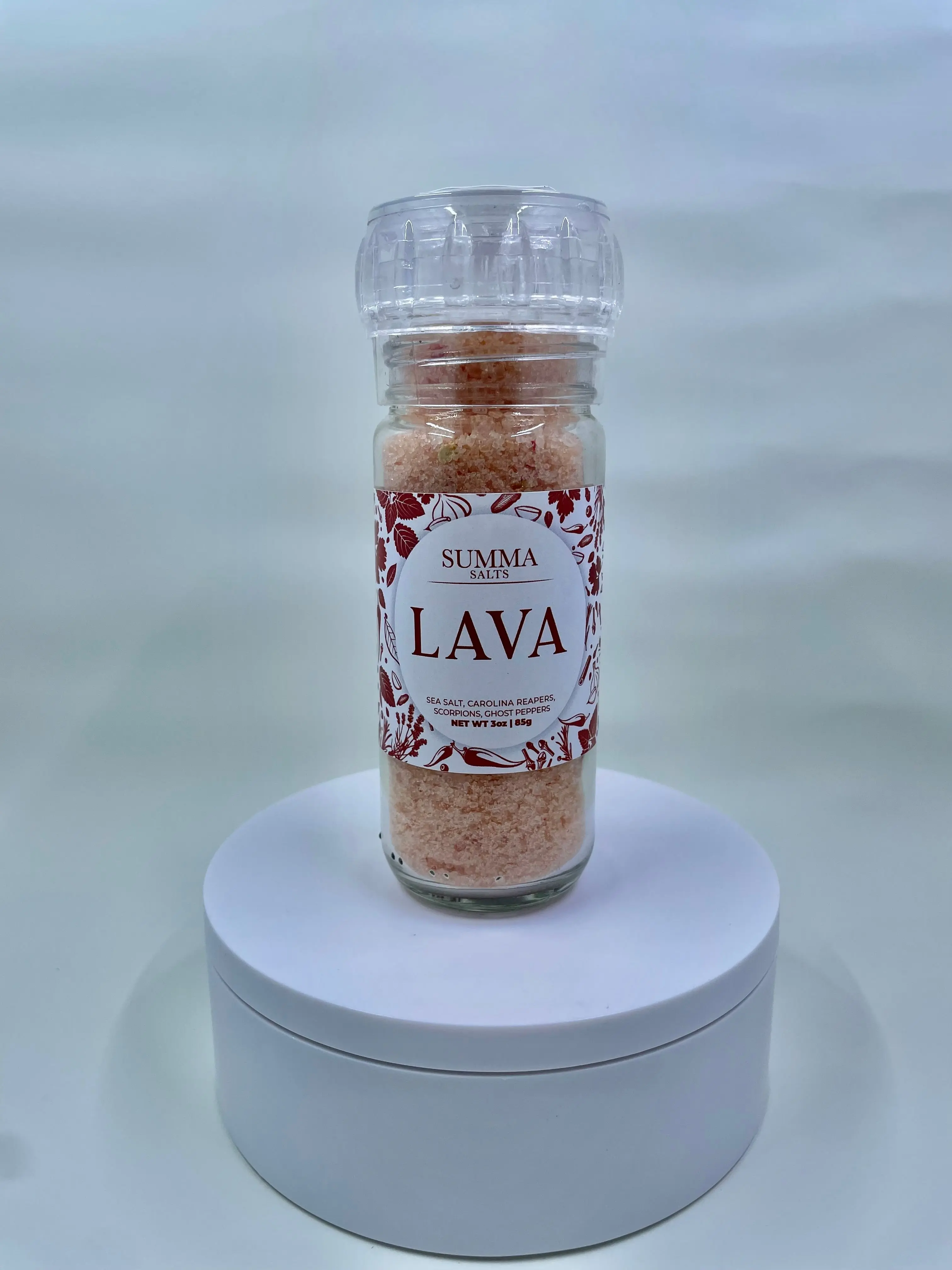 Summa Salts Lava Salt - Reaper & Ghost Pepper Sea Salt for Chicken Flavor - Vegan Gluten-Free Handcrafted Coarse Salt with Carolina Reaper Peppers - Refill Pack Option Available