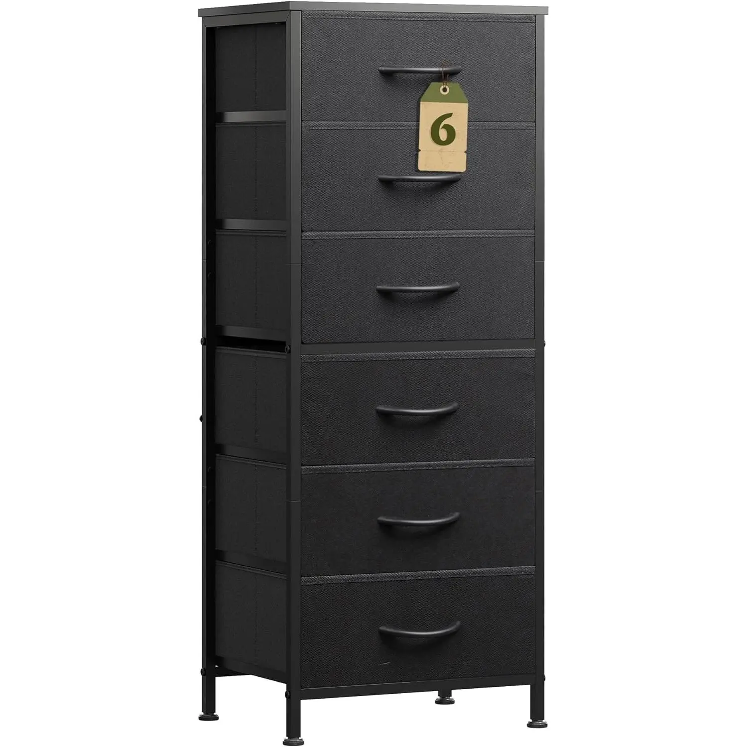 Black Tall Dresser for Bedroom, 6 Drawer Dressers & Chests of Drawers, Fabric Dresser for Closet, Living Room, Night Stand with Metal Frame, Storage Tower with Fabric Bins, Wood Top - TikTok Shop Black Tall Dresser for Bedroom, 6 Drawer Dressers & Chests of Drawers, Fabric Dresser for Closet, Living Room, Night Stand with Metal Frame, Storage Tower with Fabric Bins, Wood Top - TikTok Shop