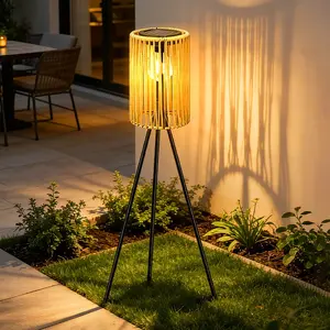 Solar Woven Floor Lamp, Outdoor Solar Lantern, Detachable Solar Courtyard Light, Ideal for Garden, Patio, Porch, Trees, Lawn, Pathways
