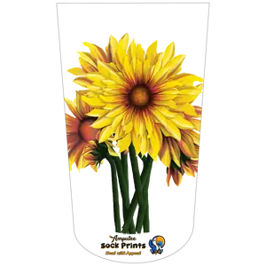 Amputee Sock "Sunflower Bunch V1", Prosthetic Limb Sock, 3ply Stump Sock