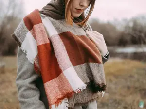 [CUSTOM IN DESCRIPTION] Matte Dark Rust & Brown Blanket Scarf, Oversized Scarf, Personalized Gifts, Bridesmaid Sha.wl, Bridesmaid Monogrammed Shawl, Flannel Shawl
