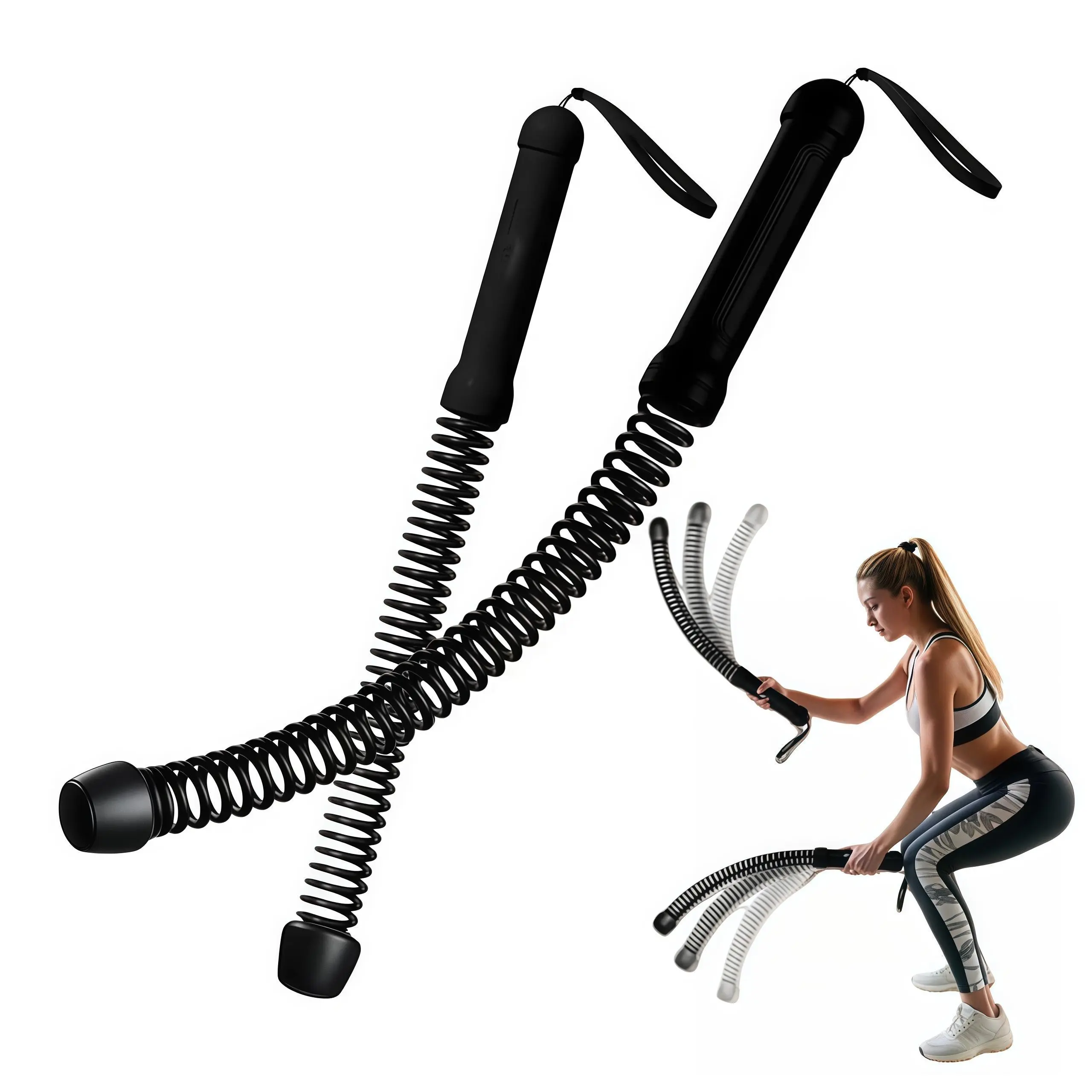 Cordless Batting Ropes for Home Gym Cordless Training Rope Fitness Equipment for Men & Women, Weighted Workout Ropes for HllT No-Jump Full-Body Exercise, ldeal for Fitness Enthusiasts Workout Equipment Training Equipment & Festival Gift Thickened Wheel ca