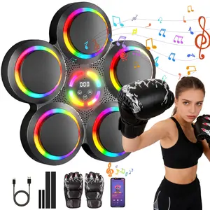 Music Boxing Machine Boxing Gym Equipment, Boxing Wall Mount Machine for Kids Adult, Smart Focus Punching Traineing Machine with Boxing Gloves, Boxing Workout Equipment Target for Home, Office, Gym