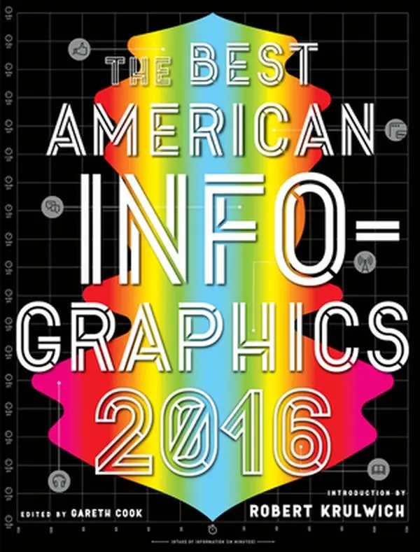 Used Softcover Book - The Best American Infographics by Gareth Cook - English, Includes Politics & Data Content, Curiously Krulwich Edition (Mariner Publication), Electronic