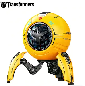 Transformers TF-Y17Pro Mecha Bluetooth TWS Speaker, 10W Hi-Fi 57mm Driver, Portable RGB Speaker with Detachable Foldable Tri-Pedal Stand, 2000mAh, Gaming Desk Décor Autobots (Bumblebee Yellow) Audio Aesthetic