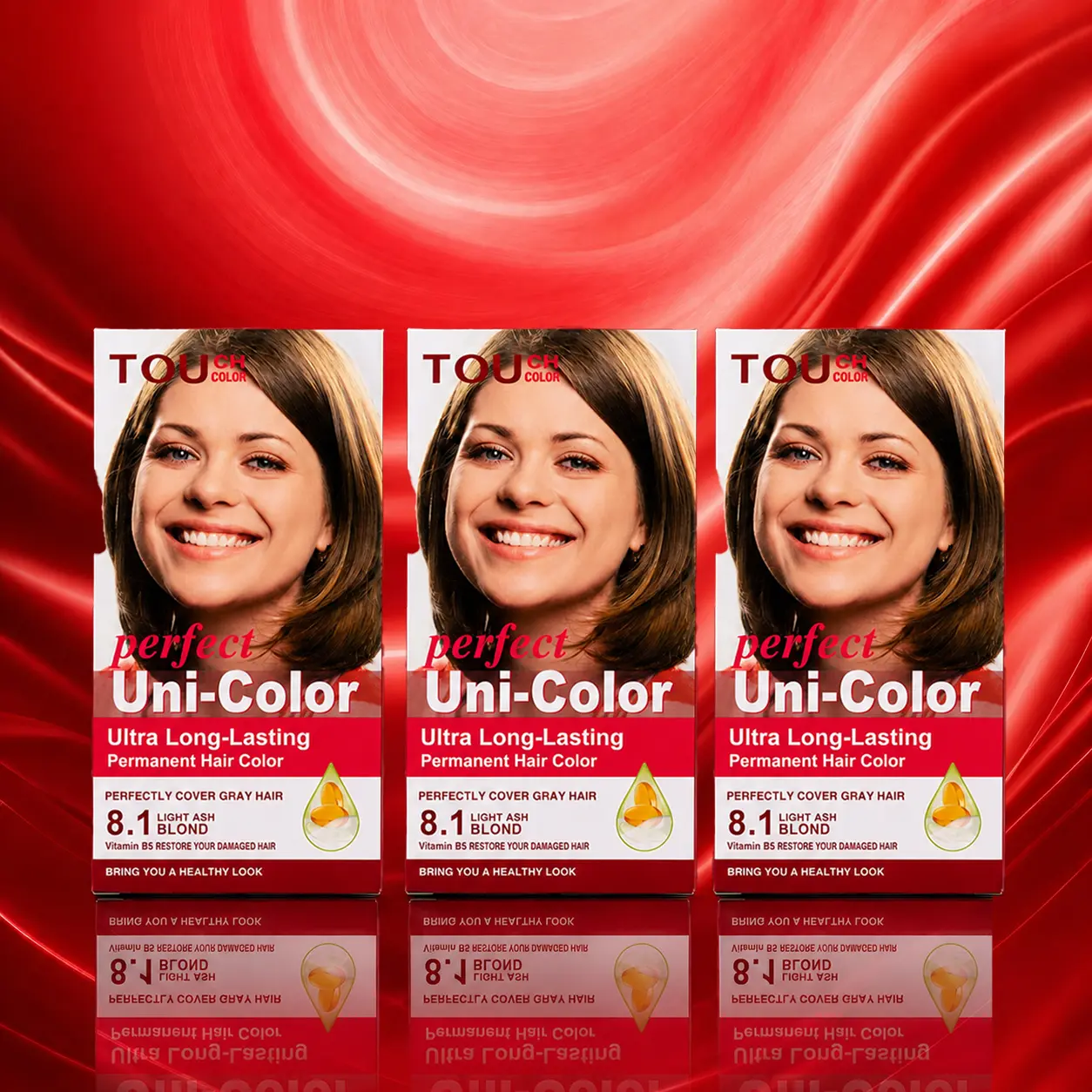 SOFTSUB Uni-Color Hair Dye (Light Ash Blond 8.1 ,3-Box Pack)