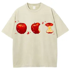 The Change of Apple Unisex Vintage Washed Tee, Halloween Shirt, Graphic Tee, Unisex Fashion, Full Color, Full Size, For Men, For Women