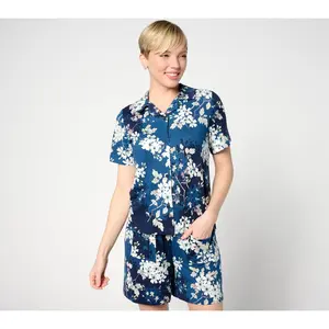 Bumblebella by Jill Martin Dreamy Jersey Notch-Collar Pajama Set