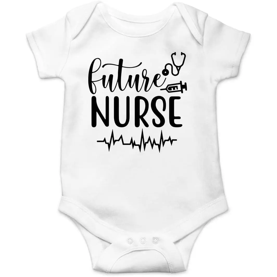 Future Nurse - Baby Clothes - Funny Newborn Bodysuit Outfits for Boys and Girls