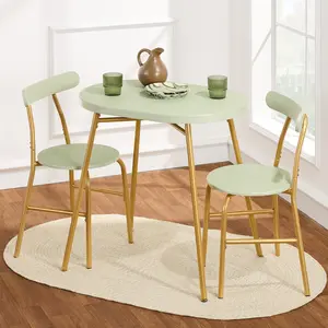 Best Choice Products 3-Piece Oval Dining Table Set, Modern Small Kitchen Dinette w/ 2 Chairs