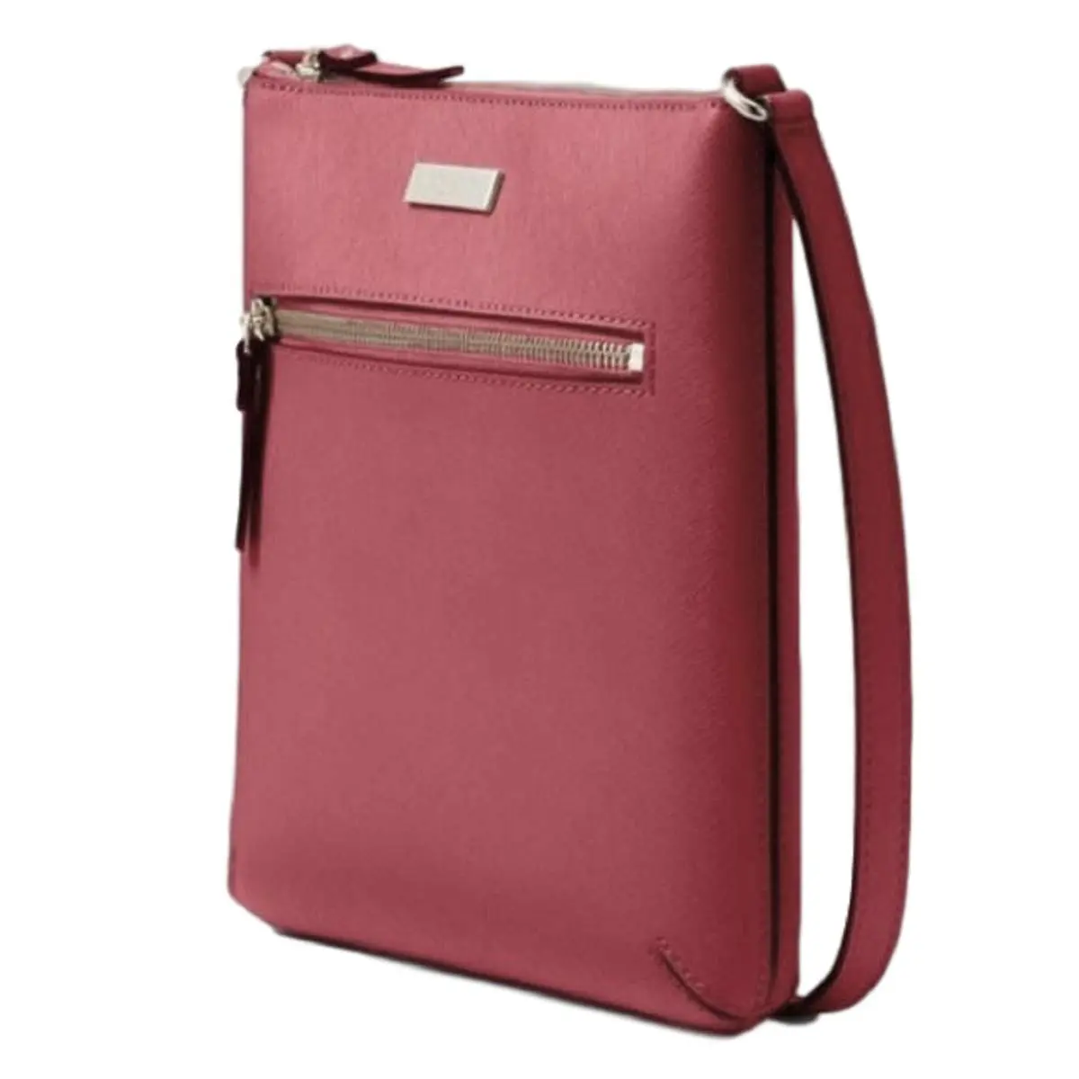 Kate Spade Laurel Way Rima Grained Texture Crossbody Bag for Women - Business Casual Purse with Shoulder Strap and Roomy Inside for Work Errands, Cranberry Cocktail, Magnetic Snap
