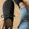 Women's Lightweight Breathable Comfort Flat Shoes, Home Commute Slip-On Single Shoe, Casual Daily Wear Footwear Lightweight Slip Ons