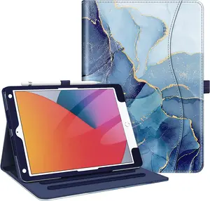 Fintie Case for Ipad 9Th / 8Th / 7Th Generation (2021/2020/2019) 10.2 Inch - [Corner Protection] Multi-Angle Viewing Stand Cover with Pocket & Pencil Holder, Auto Sleep Wake, Ocean Marble FINTIE