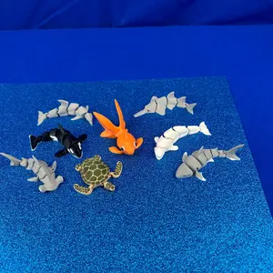 Mini 3D-Printed Creatures Miniatures Set – 8 Unique Articulating Figures!
