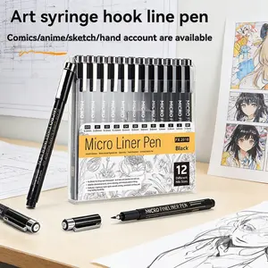 Art Design Drawing Needle Tube Pen, Student Manga Hand-Drawn Sketching Pen, Waterproof Quick-Dry Outline Pen, Art Supplies