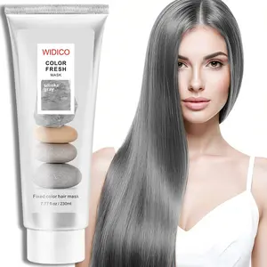 230ml, grey hair mask, conditioner, Hydrating, designed for dyed hair, quickly repairs faded hair, resolves dryness, breakage and split ends caused by hair dyeing, Plant-based formula, non-irritating, suitable for all hair types