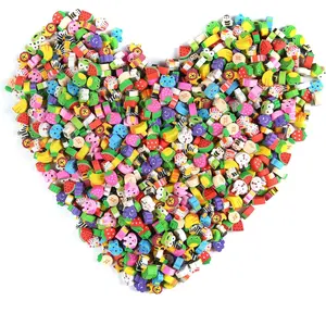 300 Pieces Mini Animal Fruit Erasers for Kids Bulk, Small Cute Pencil Erasers Assortment for Home School Work Rewards, Party Favor and Gift Filling