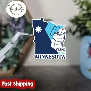 Stand with Minnesota Sticker/ Magnet, I Stand With MN, Activism Accessory, Political Protest Sticker, Waterproof Sticker