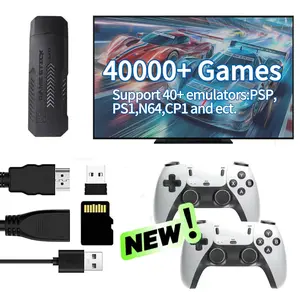 X2 Ultra Retro Game Console Stick 4K - 2.4G Controllers HD Output with 40000+ Classic Games Plug and Play Video Game Nostalgia Stick for TV Arcade