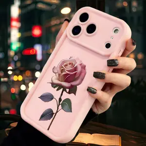 Romantic Rose Case for iPhone 17 Air 16 16e 15 14 13 12 11 Pro Max Plus X XS Rugged Durable Shockproof Anti-Scratch Soft Silicone Cover Protective Protection
