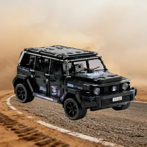 1111-piece black high-difficulty adult assembly off-road building block car, simulated off-road vehicle model, desktop decoration ornament (non-electric)