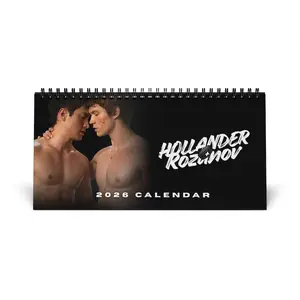 Hollander and Rozanov 2026 Desk Calendar, Heated Rivalry Fan Merch, Hudson Williams and Connor Storrie