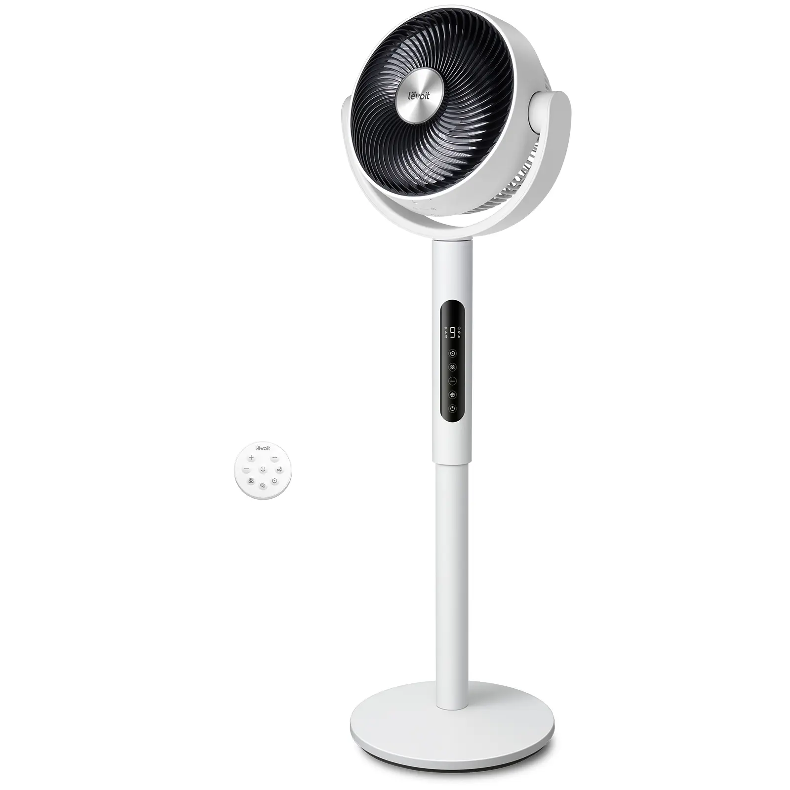 Levoit Corebreeze R432 Multifunctional Cooling Fan - Standing Oscillating Rotating Body Fan, 82ft Air Circulator, Remote Controlled, 20dB Silent Operation, DC Motor, 9 Speeds, Sensor, Timer, Pedestal & Tabletop Modes